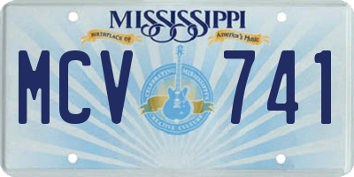 MS license plate MCV741