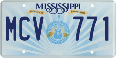 MS license plate MCV771
