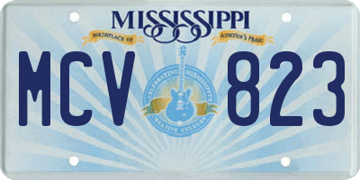 MS license plate MCV823