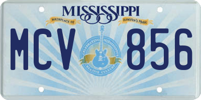 MS license plate MCV856