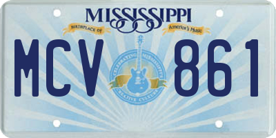 MS license plate MCV861