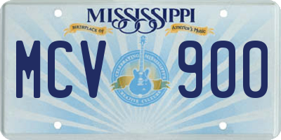 MS license plate MCV900