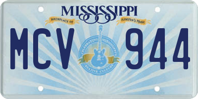 MS license plate MCV944