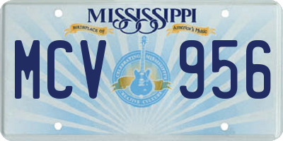 MS license plate MCV956