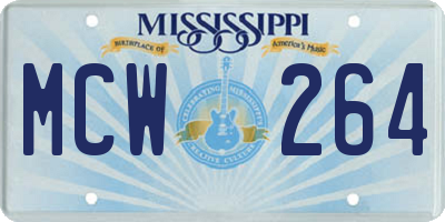 MS license plate MCW264