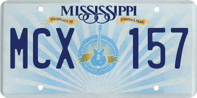 MS license plate MCX157