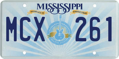 MS license plate MCX261