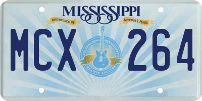 MS license plate MCX264