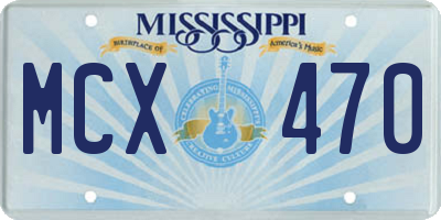 MS license plate MCX470