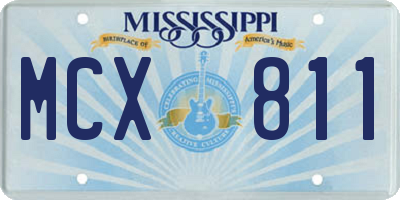MS license plate MCX811
