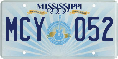 MS license plate MCY052