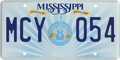 MS license plate MCY054