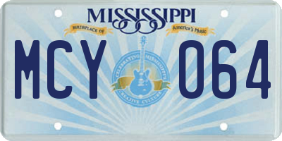 MS license plate MCY064