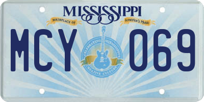 MS license plate MCY069