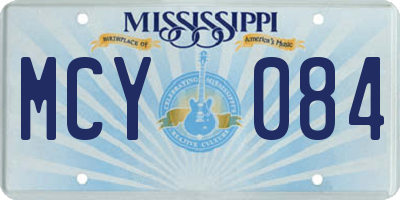 MS license plate MCY084