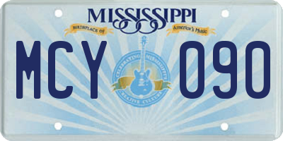 MS license plate MCY090