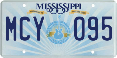 MS license plate MCY095