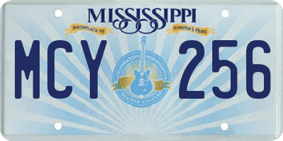 MS license plate MCY256