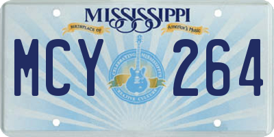 MS license plate MCY264