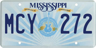 MS license plate MCY272