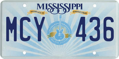 MS license plate MCY436