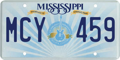 MS license plate MCY459