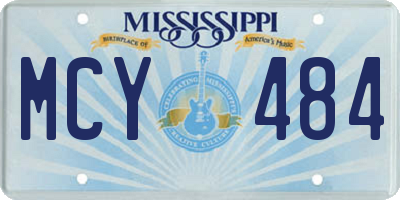 MS license plate MCY484