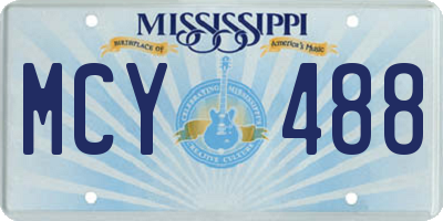 MS license plate MCY488