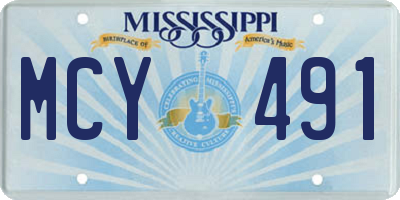 MS license plate MCY491