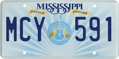 MS license plate MCY591