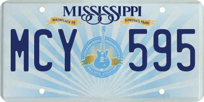 MS license plate MCY595