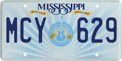 MS license plate MCY629