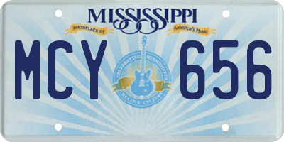 MS license plate MCY656