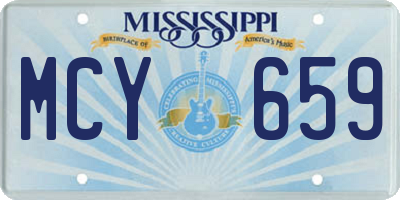 MS license plate MCY659