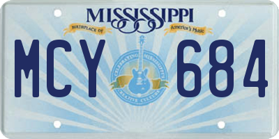MS license plate MCY684