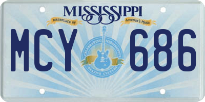 MS license plate MCY686