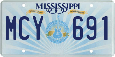 MS license plate MCY691