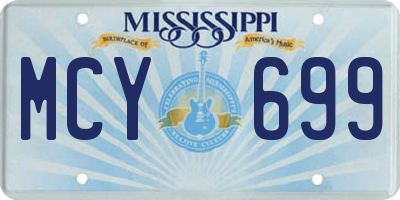 MS license plate MCY699