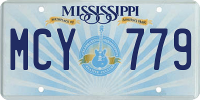 MS license plate MCY779