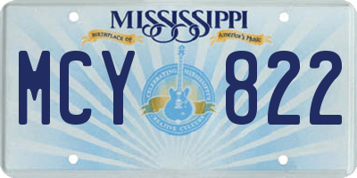 MS license plate MCY822