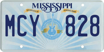 MS license plate MCY828