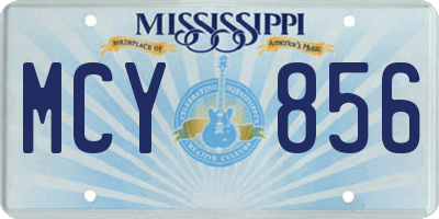MS license plate MCY856