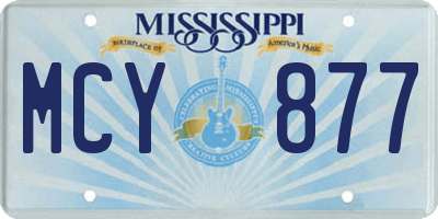 MS license plate MCY877
