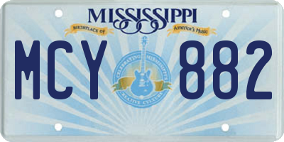 MS license plate MCY882