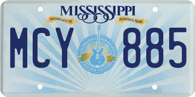 MS license plate MCY885