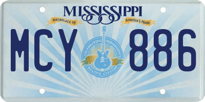 MS license plate MCY886