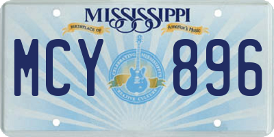 MS license plate MCY896