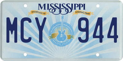 MS license plate MCY944