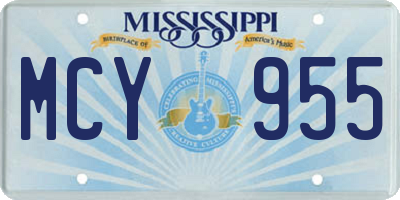 MS license plate MCY955