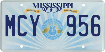 MS license plate MCY956